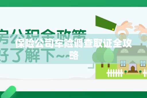 秀屿保险公司车险调查取证全攻略